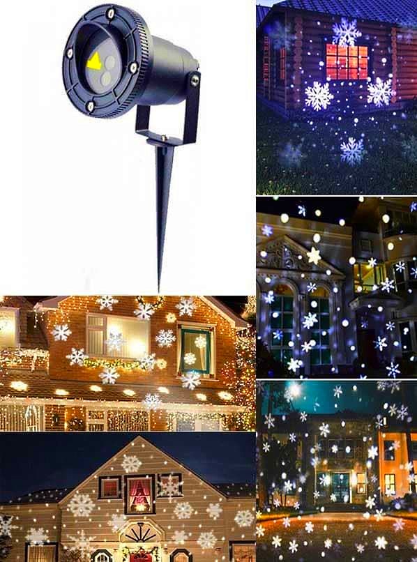 Проектор снежинок, лазерный проектор рождественский светодиодных и лазерных снежинок